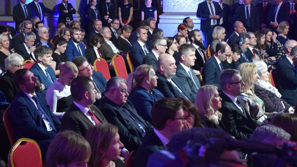 Церемония в честь "бархатной" революции в Национальном музее в Праге, Фото: Ондржей Томшу Церемония в честь "бархатной" революции в Национальном музее в Праге, Фото: Ондржей Томшу