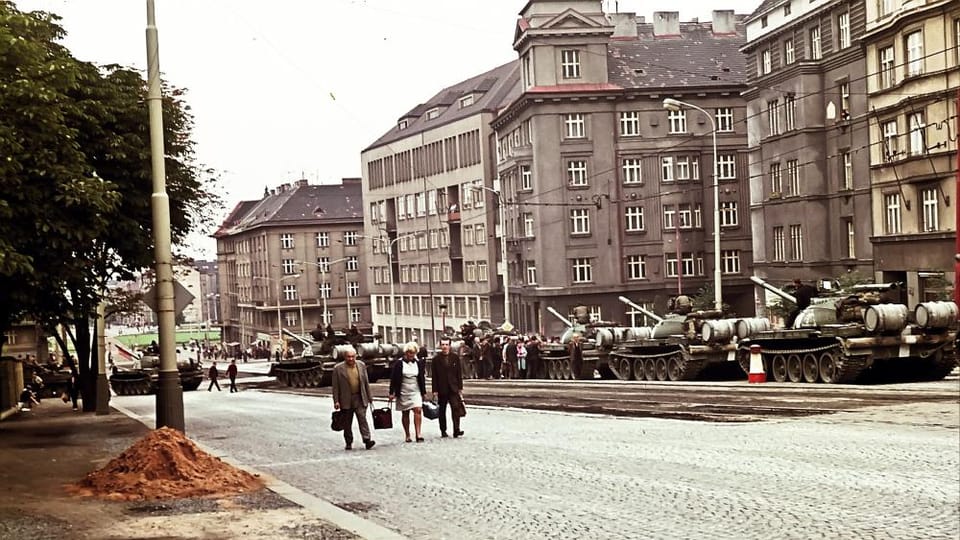 Прага, август 1968, Фото: Лешек Савицки Прага, август 1968, Фото: Лешек Савицки