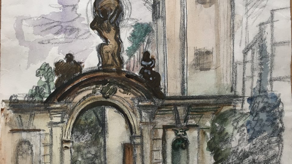 Пражский пейзаж, автор: Людмила Кузнецова-Бурлюк Пражский пейзаж, автор: Людмила Кузнецова-Бурлюк