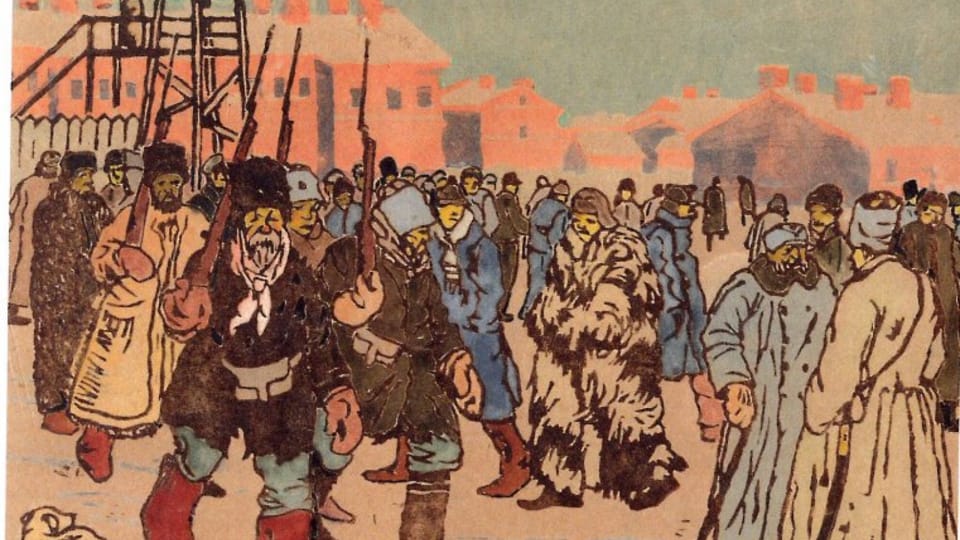 Александр Дробик: «Лагерная сцена», 1916, лагерь Военный городок недалеко от Красноярска (Фото: Либерецкая галерея) Александр Дробик: «Лагерная сцена», 1916, лагерь Военный городок недалеко от Красноярска (Фото: Либерецкая галерея)