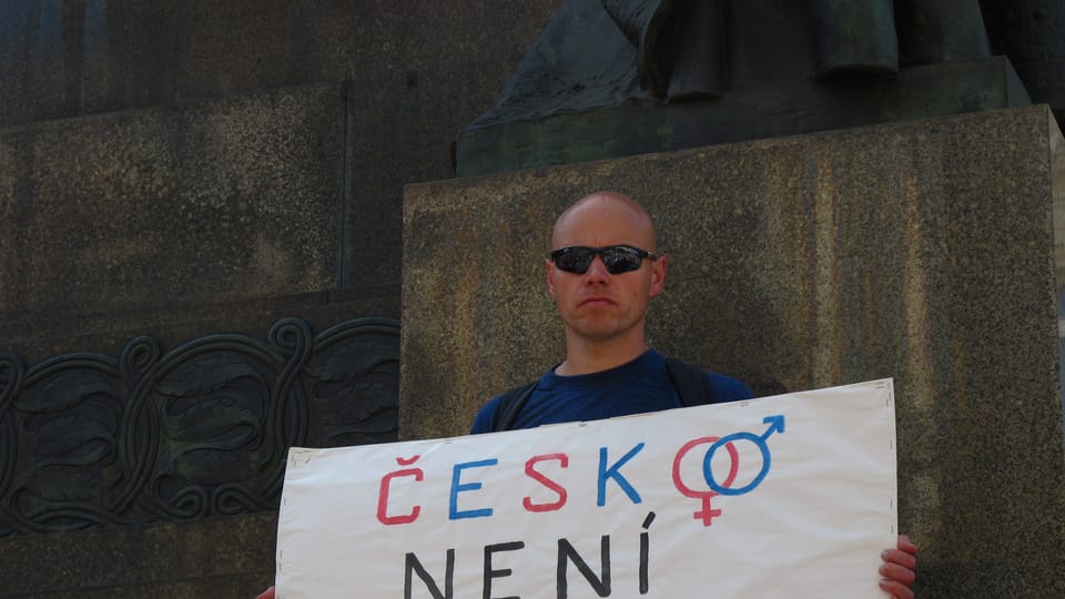 Митинг противников Prague Pride (Фото: Кристина Макова) Митинг противников Prague Pride (Фото: Кристина Макова)