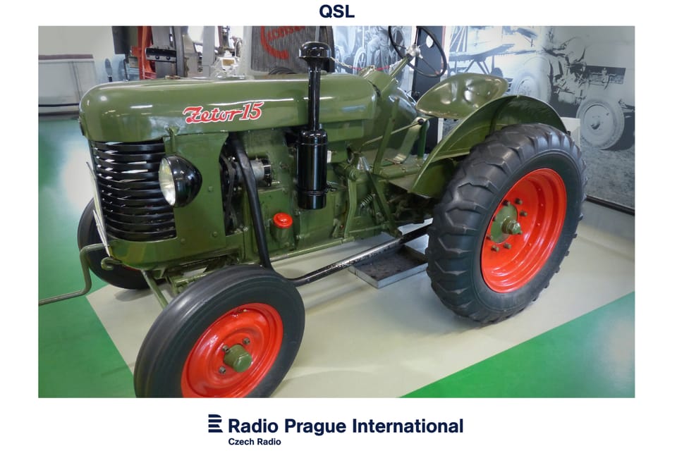 Трактор Zetor 15 с одноцилиндровым дизельным мотором,  производился с 1946 по 1949 год  (Национальный сельскохозяйственный музей). Фото: Radio Prague International